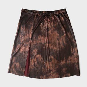Free Press Clothing Shiny Snake Print Skirt Faux Leather size XXL